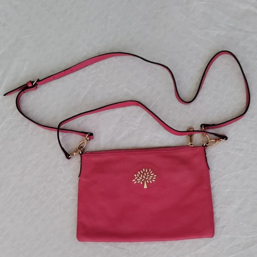 New Mulberry‎ pink leather crossbody purse